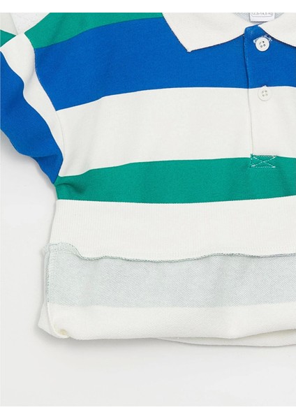 Lcw Baby Ekru Polo Yaka Uzun Kollu Baskılı Erkek Bebek Sweatshirt ve Pantolon 2'li Takım modelleri