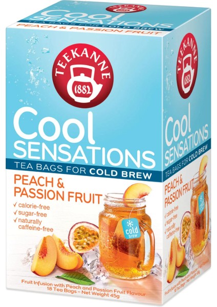 Şeftali ve Çarkıfelek Aromalı Soğuk Bitki Çayı 40 gr x 10 Adet