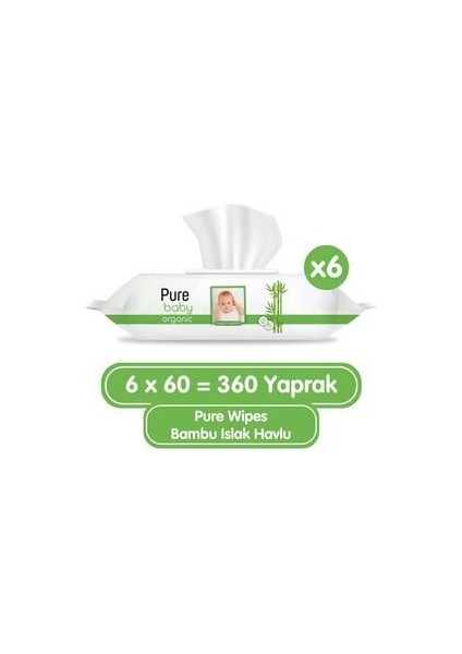 Organik Bambu Özlü Kokusuz Yenidoğan Islak Temizleme Mendili - 360 Yaprak, Alkol İçermez, Doğal İçerik modelleri