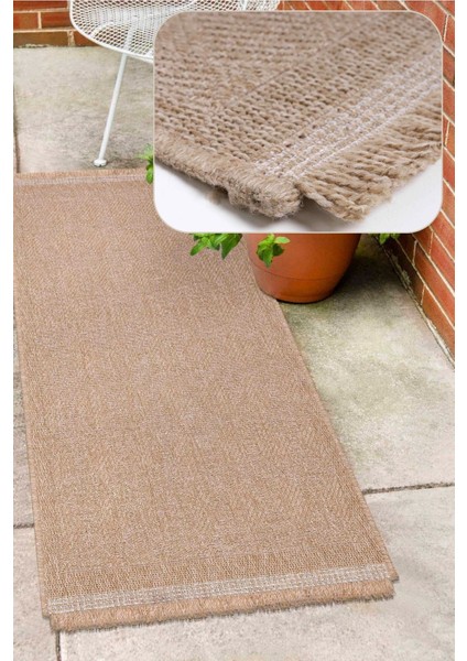 Avanos Kahverengi Jüt Sisal Yıkanabilir ve Püsküllü Makine Dokuma Halı Balkon Bahçe Teras Mutfak fiyatları