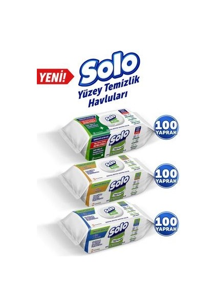 Yüzey Temizleme Havlusu Karma Set - 300 Yaprak, Limon, Sirke ve Okaliptüs Aromalı, Alkol İçermeyen Doğal Özlü