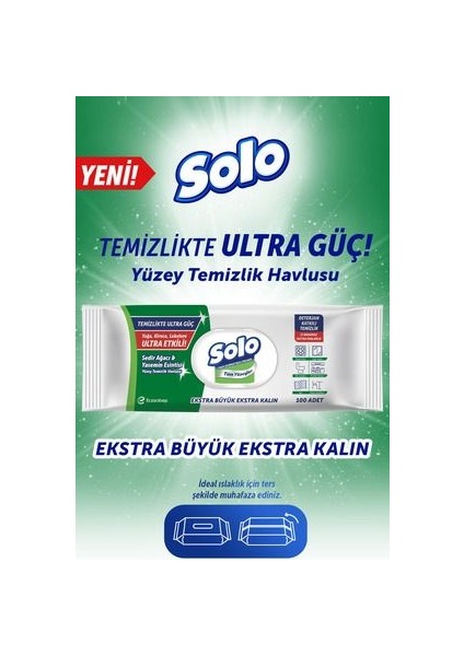 Yüzey Temizleme Havlusu Karma Set - 300 Yaprak, Limon, Sirke ve Okaliptüs Aromalı, Alkol İçermeyen Doğal Özlü