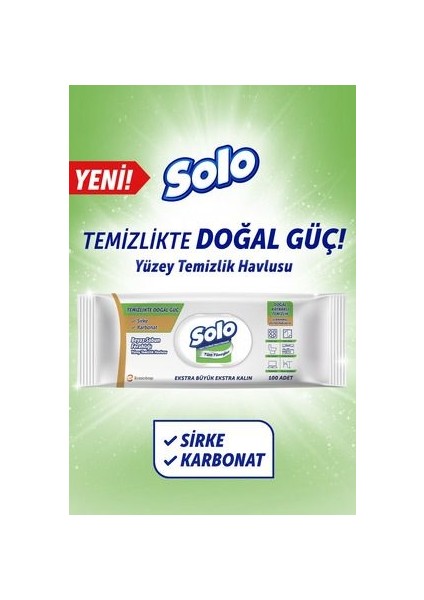 Yüzey Temizleme Havlusu Karma Set - 300 Yaprak, Limon, Sirke ve Okaliptüs Aromalı, Alkol İçermeyen Doğal Özlü