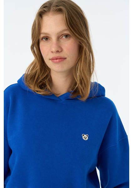 Panda Supersoft Crop Hoodie - Saks Mavi fiyatları