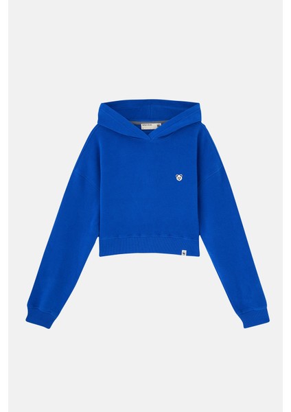 Panda Supersoft Crop Hoodie - Saks Mavi fırsatları