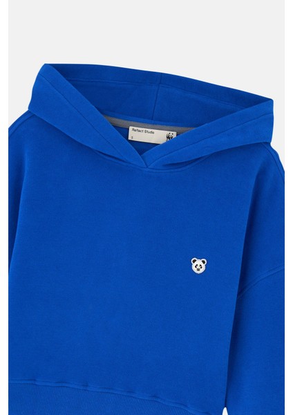 Panda Supersoft Crop Hoodie - Saks Mavi indirimleri