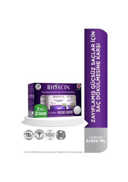 Siyah Sarımsak Şampuanı - Saç Dökülmesine Karşı, Canlılık ve Işıltı Veren, Sülfatsız, 3x300 ml, Bitkisel Formül, Paraben İçermez fiyatları