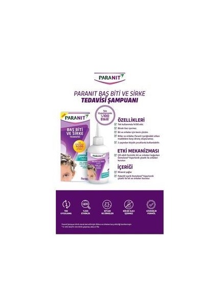 Saç Biti ve Sirke Tedavi Seti: Amonyaksız Şampuan ve Sprey, Tek Kullanımda %100 Etkili, 100 ml + 100 ml fiyatları