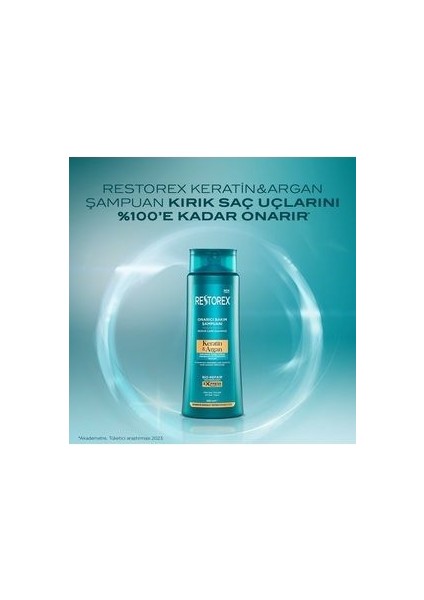 Onarıcı Bakım Şampuanı - Kırılmaya Karşı Yoğun Onarım ve Pürüzsüz Saçlar, 500 ml, Keratin ve Argan Yağı İçerir, Paraben İçermez
