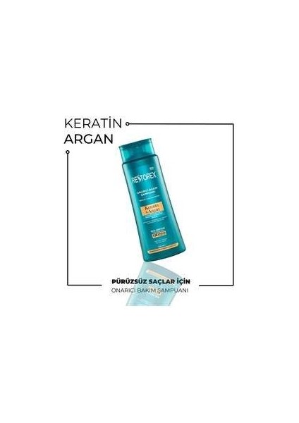 Onarıcı Bakım Şampuanı - Kırılmaya Karşı Yoğun Onarım ve Pürüzsüz Saçlar, 500 ml, Keratin ve Argan Yağı İçerir, Paraben İçermez