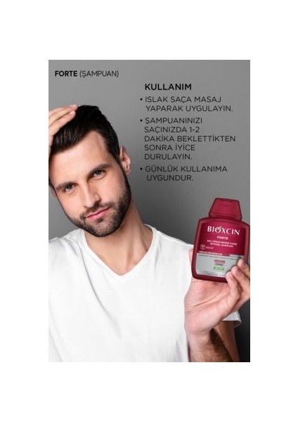 Forte Şampuan - Yoğun Saç Dökülmesine Karşı Canlandırıcı Etki, 3'lü Set, Bitkisel Formül, Paraben İçermez indirimleri