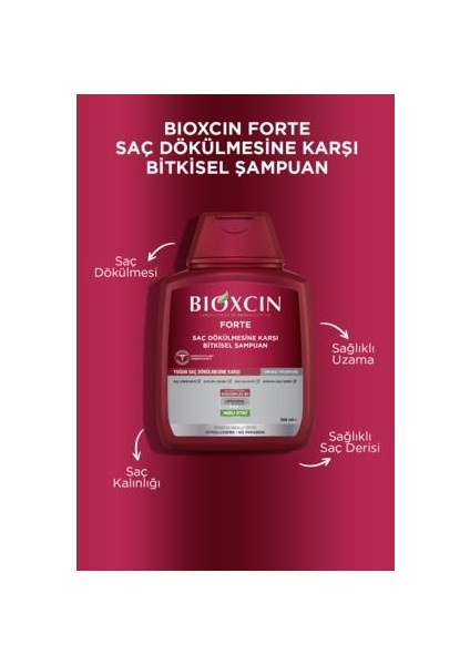 Forte Şampuan - Yoğun Saç Dökülmesine Karşı Canlandırıcı Etki, 3'lü Set, Bitkisel Formül, Paraben İçermez