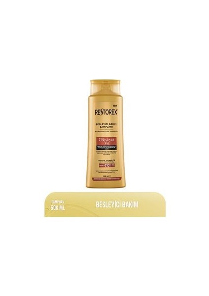 7 Besleyici Yağ ile Parlaklık ve Yumuşaklık Veren Besleyici Bakım Şampuanı 500 ml, Bitki Özlü ve Paraben İçermez fiyatları