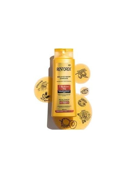 7 Besleyici Yağ ile Parlaklık ve Yumuşaklık Veren Besleyici Bakım Şampuanı 500 ml, Bitki Özlü ve Paraben İçermez modelleri