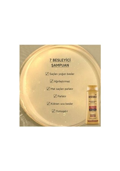 7 Besleyici Yağ ile Parlaklık ve Yumuşaklık Veren Besleyici Bakım Şampuanı 500 ml, Bitki Özlü ve Paraben İçermez