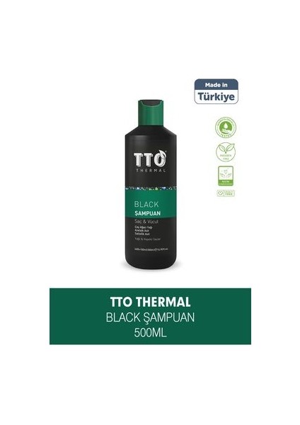 Thermal Canlandırıcı Etkili Saç ve Vücut Şampuanı - Yağlı ve Kepekli Saçlar İçin, 500 ml, Bitki Özlü, Paraben İçermez fiyatları