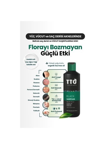 Thermal Canlandırıcı Etkili Saç ve Vücut Şampuanı - Yağlı ve Kepekli Saçlar İçin, 500 ml, Bitki Özlü, Paraben İçermez fırsatları