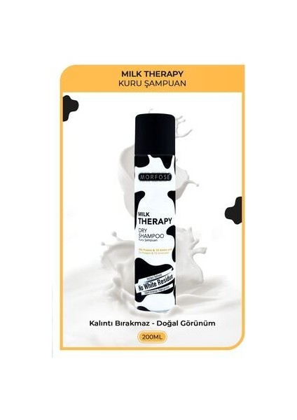 Kuru Şampuan - Yağlı Saçlar İçin, Arındırıcı Etki, Kalıntı Bırakmaz, Hoş Koku, 200 ml, Süt Proteini ve 12 Aminoasit İçerir, Paraben İçermez fırsatları