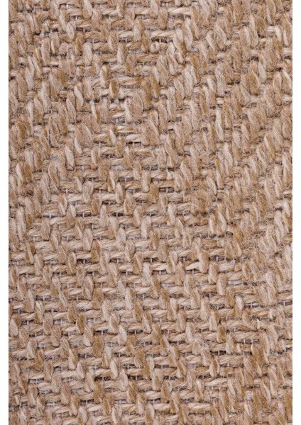 Avanos Kahverengi Jüt Sisal Yıkanabilir ve Püsküllü Makine Dokuma Halı Balkon Bahçe Teras Mutfak