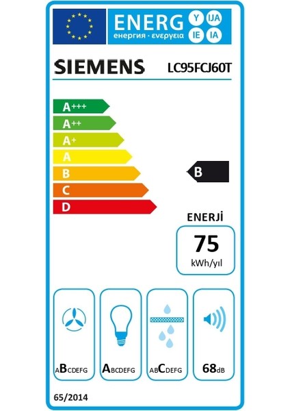 LC95FCJ60T IQ300 Duvar Tipi Davlumbaz 90 cm Siyah Cam, Siyah