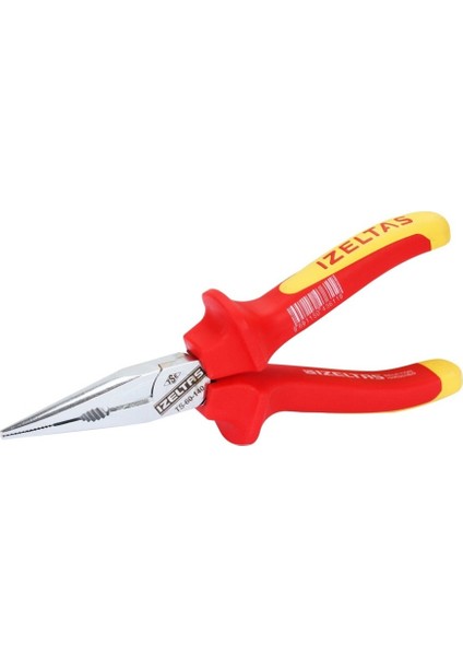 Izeltaş 180 mm Uzun Düz Karga Burun Elektrikçi Izoleli 1000 V