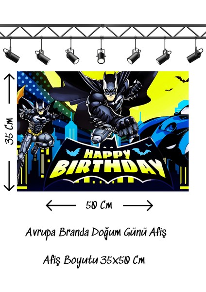 Batman Betmen Temalı Doğum Günü Afişi