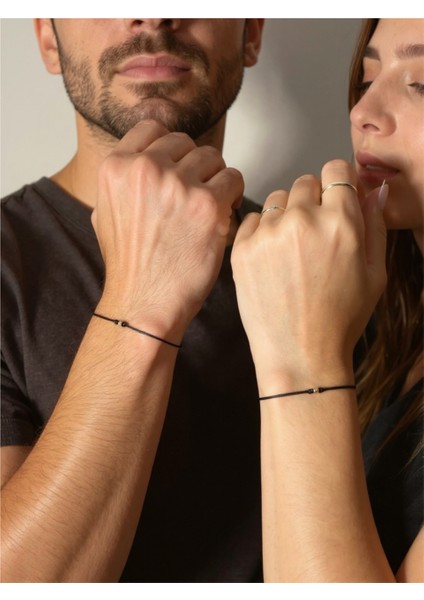Unisex 14 Ayar Altın Çift Dorika Top Ipli Bileklik
