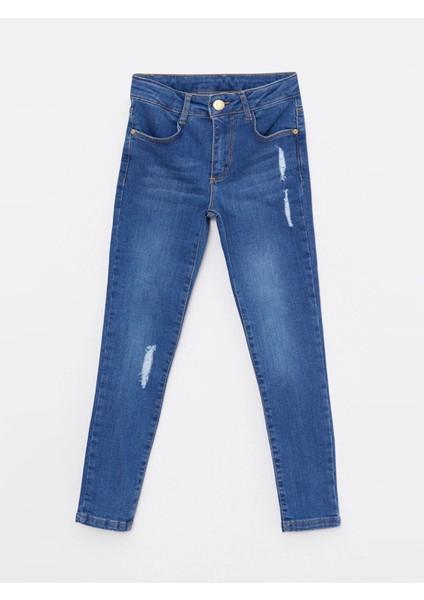 Lcw Kids Indigo Basic Kız Çocuk Jean Pantolon