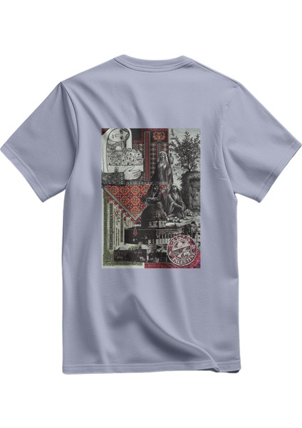 Kısa Kollu Filistinli Eski Gürüntüler Dijital Baskılı Unisex Filistin Tişört S - 2xl T300025