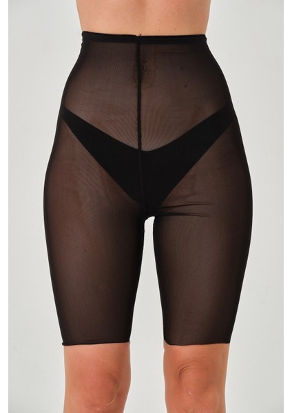 Fenile Model Toparlayan Korse Etkili Transparan Kumaşlı Şort Korse