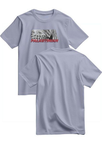 Kısa Kollu Filistin Yaşlı Kadının Gözleri Altı Falastınıan Dijital Baskılı Unisex S - 2xl T300024 fiyatları