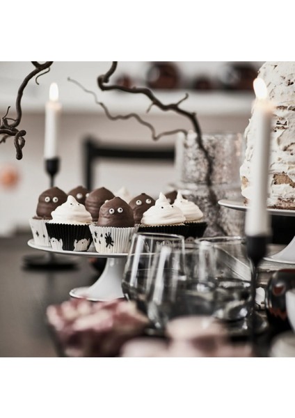 Kustfyr Muffin Kağıdı, Karışık Desenler-Beyaz/siyah, 65 Adet modelleri