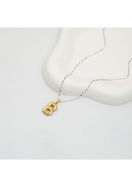 Balon B Harfi 14 Ayar Altın Kolye Ucu modelleri