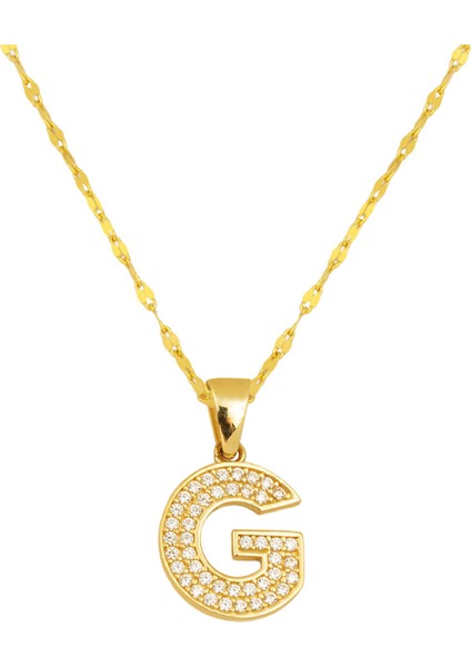 G Harfi 14 Ayar Altın Kolye