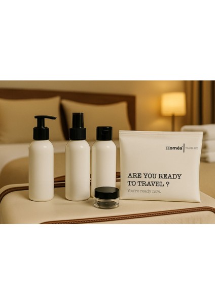 Plastik Seyahat Boy 100ML Füme Şişe ve Kavanoz 4’lü Set – Çantalı Seyahat Kiti modelleri