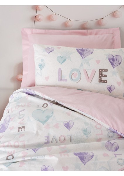 Genç Odası Tek Kişilik Nevresim Takımı Lovella Pembe fiyatları