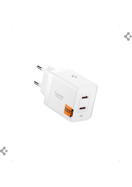 47W USB-C 2 Port Mini Hızlı Şarj Aleti PPS 2.0 Desteği / Isı Düşürücü GaN Pro Destekli Akım Korumalı Güç Adaptörü iPhone & Android & iPad & MacBook Type-C - ACH08707