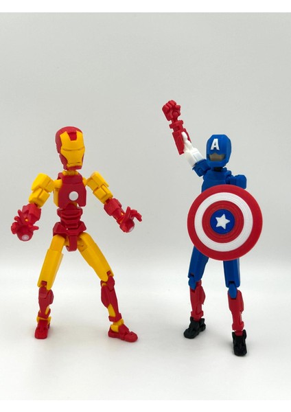 Ironman & Captain America – Ikili Marvel Kahraman Dummy Figür Seti modelleri