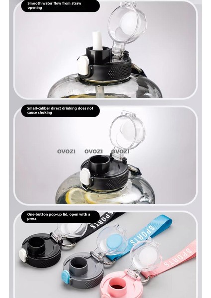 1.5l Büyük Kapasiteli Spor ve Fitness Pipetli Su Şişesi (Yurt Dışından) modelleri