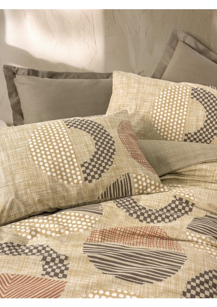 Toprak Çift Kişilik Nevresim Takımı Moona Kahve fiyatları