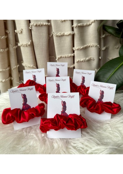 Altın İz Gıda Kına Hediyelikleri Saten Kırmızı Toka Hediyelik Kına Hatırası Bride Hediyesi 10LU