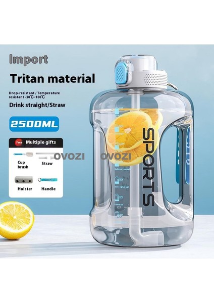 2.5l Büyük Kapasiteli Spor ve Fitness Pipetli Su Şişesi (Yurt Dışından)