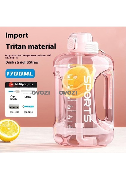 1.7l Büyük Kapasiteli Spor ve Fitness Pipetli Su Şişesi (Yurt Dışından)