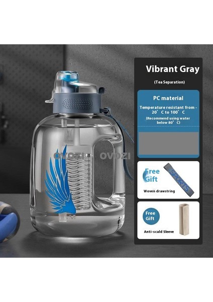 2.7l Çay ve Su Ayrıştırma Pipetli Büyük Kapasiteli Spor ve Fitness Su Isıtıcısı (Yurt Dışından)