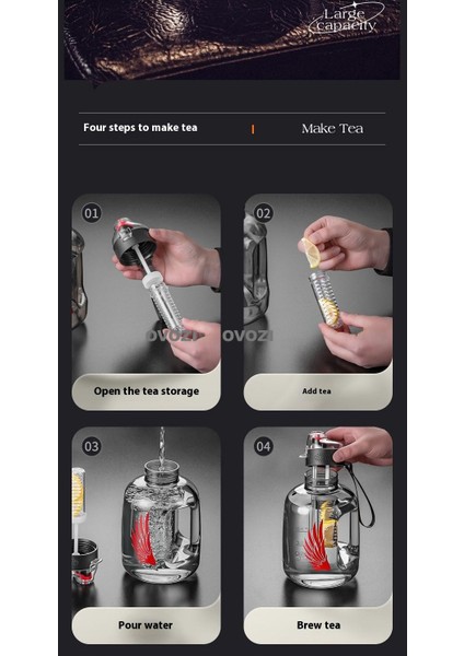 2.7l Çay ve Su Ayrıştırma Pipetli Büyük Kapasiteli Spor ve Fitness Su Isıtıcısı (Yurt Dışından) fırsatları