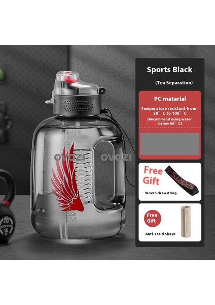 1.7l Çay ve Su Ayrıştırma Pipetli Büyük Kapasiteli Spor ve Fitness Su Isıtıcısı (Yurt Dışından)