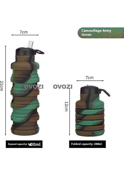 500ML Gıda Sınıfı Silikon Spor Açık Katlanır Kupa Emme Ağzı Tasarımı (Yurt Dışından)