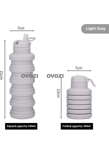 500ML Gıda Sınıfı Silikon Spor Açık Katlanır Kupa Emme Ağzı Tasarımı (Yurt Dışından)