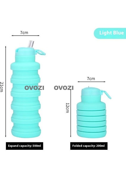 500ML Gıda Sınıfı Silikon Spor Açık Katlanır Kupa Emme Ağzı Tasarımı (Yurt Dışından)