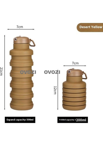 500ML Gıda Sınıfı Silikon Spor Açık Katlanır Kupa Emme Ağzı Tasarımı (Yurt Dışından)